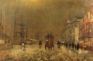 リバプールストリート 作： John Atkinson Grimshaw